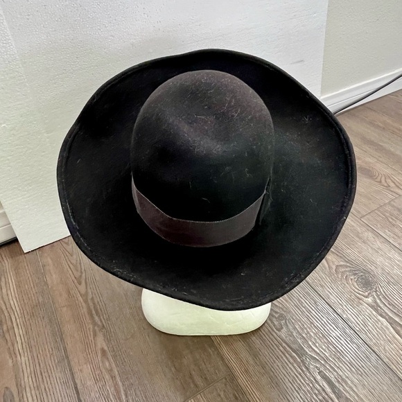 100 % wool Black Wide-Brim Hat main image 10